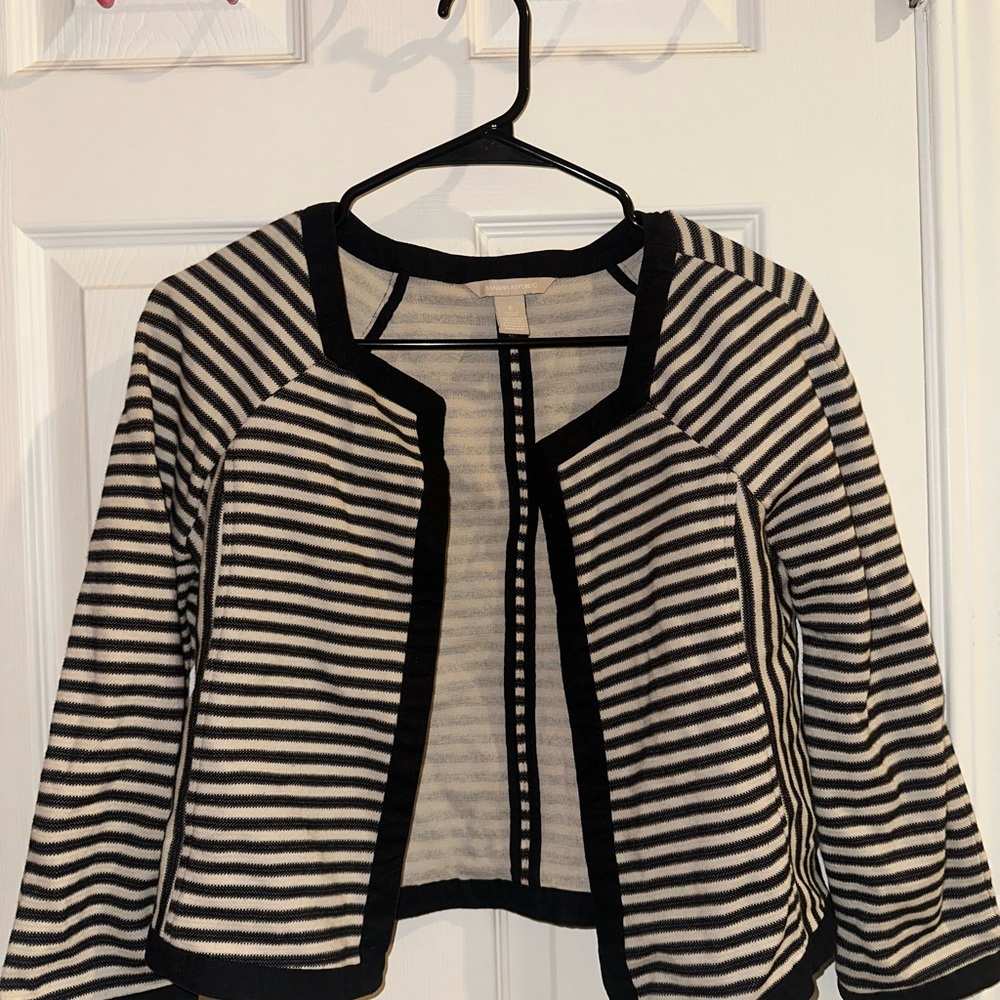 Striped Black and White Women's Jacket